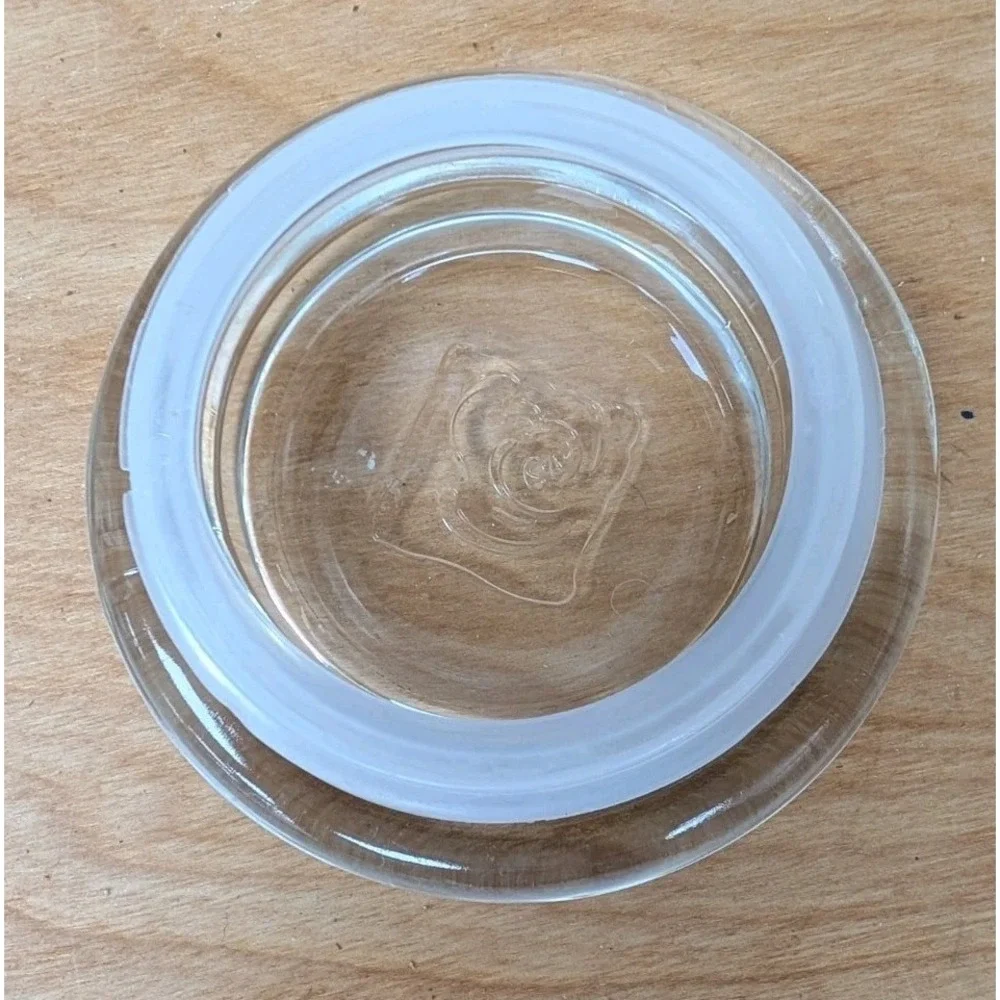 Home Interior Candle Jar with Lid Empty 6.5 X 3 x 5 Clear 2 Piece